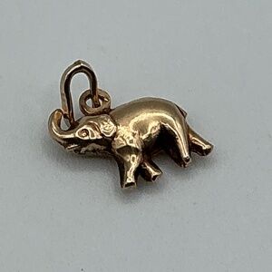 10K Tested Gold Elephant Pendant – Cute & Unique
